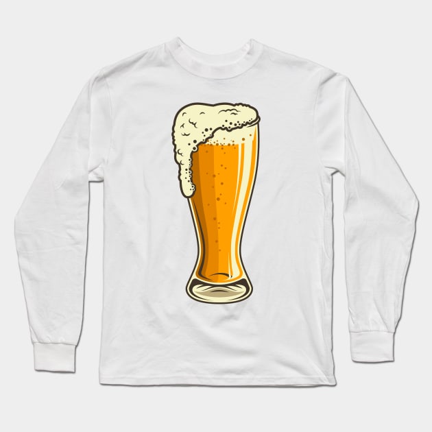 Beer Glass Long Sleeve T-Shirt by ArtShare